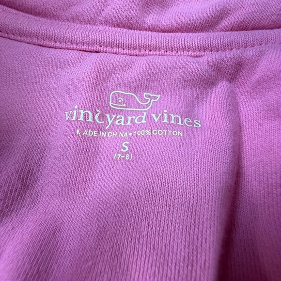 Vineyard Vines Girls Quarter-Zip Shep Shirt Pink Seersucker Sz S Preppy Cotton - Picture 13 of 13